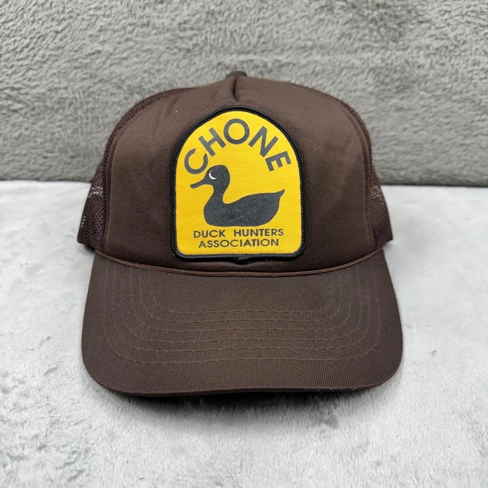 JA‎ Headwear II Chone Duck Hunters Association Trucker Hat Mens OSFA Brown EUC